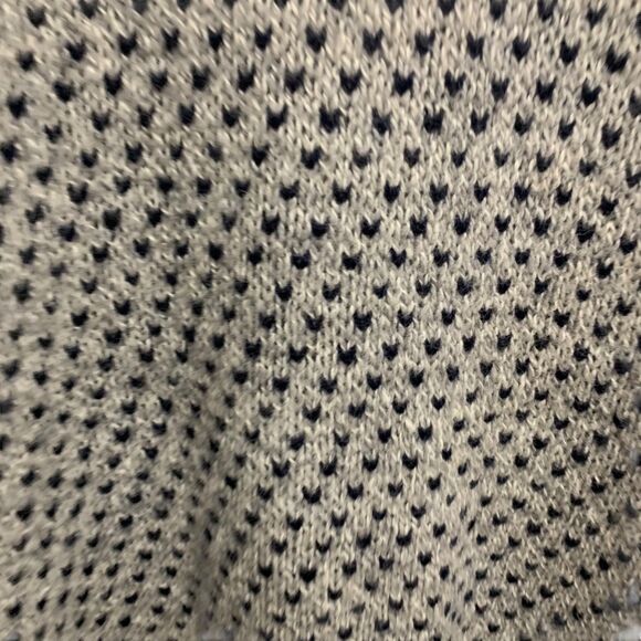 American Eagle Vintage Womens Gray Blue Birdseye Wool Blend Crew Neck Sweater L - Picture 2 of 6